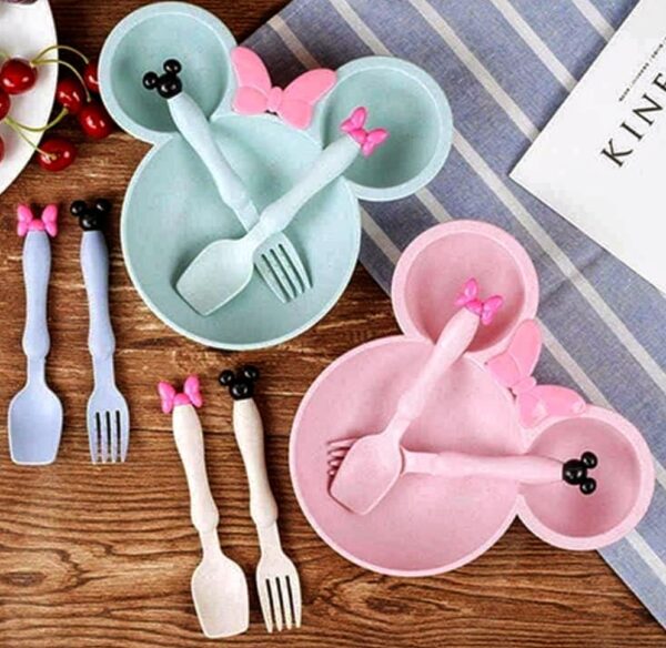 Wheat Tableware Plate with Cutlery