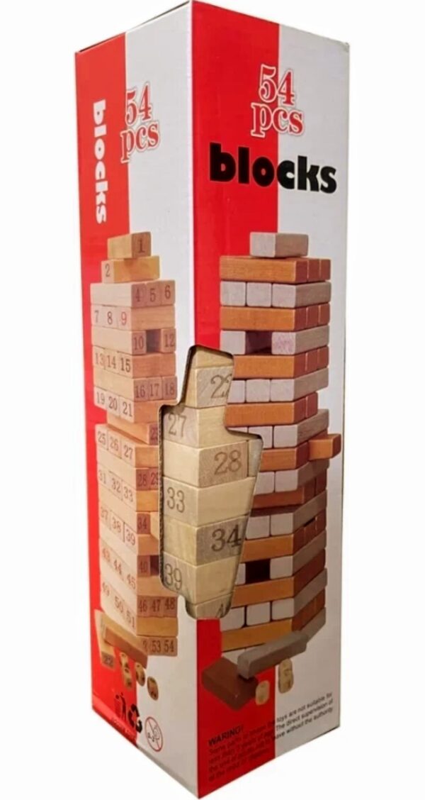 Jenga - 54 Blocks - Image 2